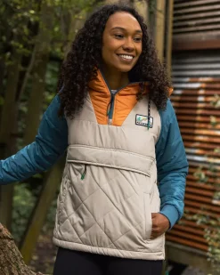 Insulated|Women's Outlet>Passenger Ocean Recycled Insulated 1/2 Zip Jacket Feather