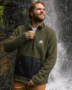 Fleece|Fleece>Passenger Oceanside Recycled Polar-Lined Sherpa Fleece Khaki