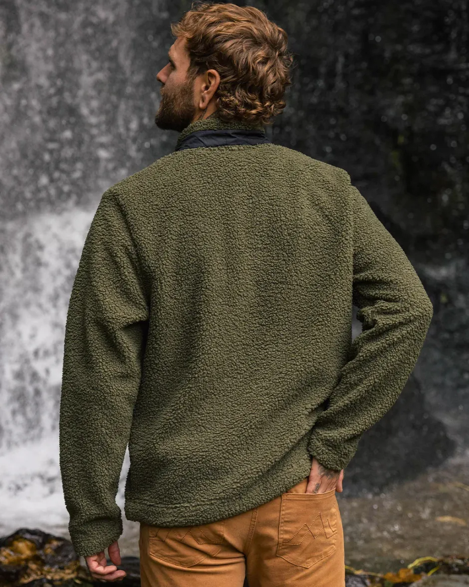Fleece|Fleece>Passenger Oceanside Recycled Polar-Lined Sherpa Fleece Khaki
