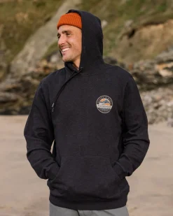 Hoodies & Sweatshirts|Men's Outlet>Passenger Odyssey Organic Cotton Hoodie Ebony Marl