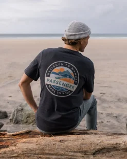 T-Shirts & Tank Tops|Men's Outlet>Passenger Odyssey Organic Cotton T-Shirt Ebony Marl