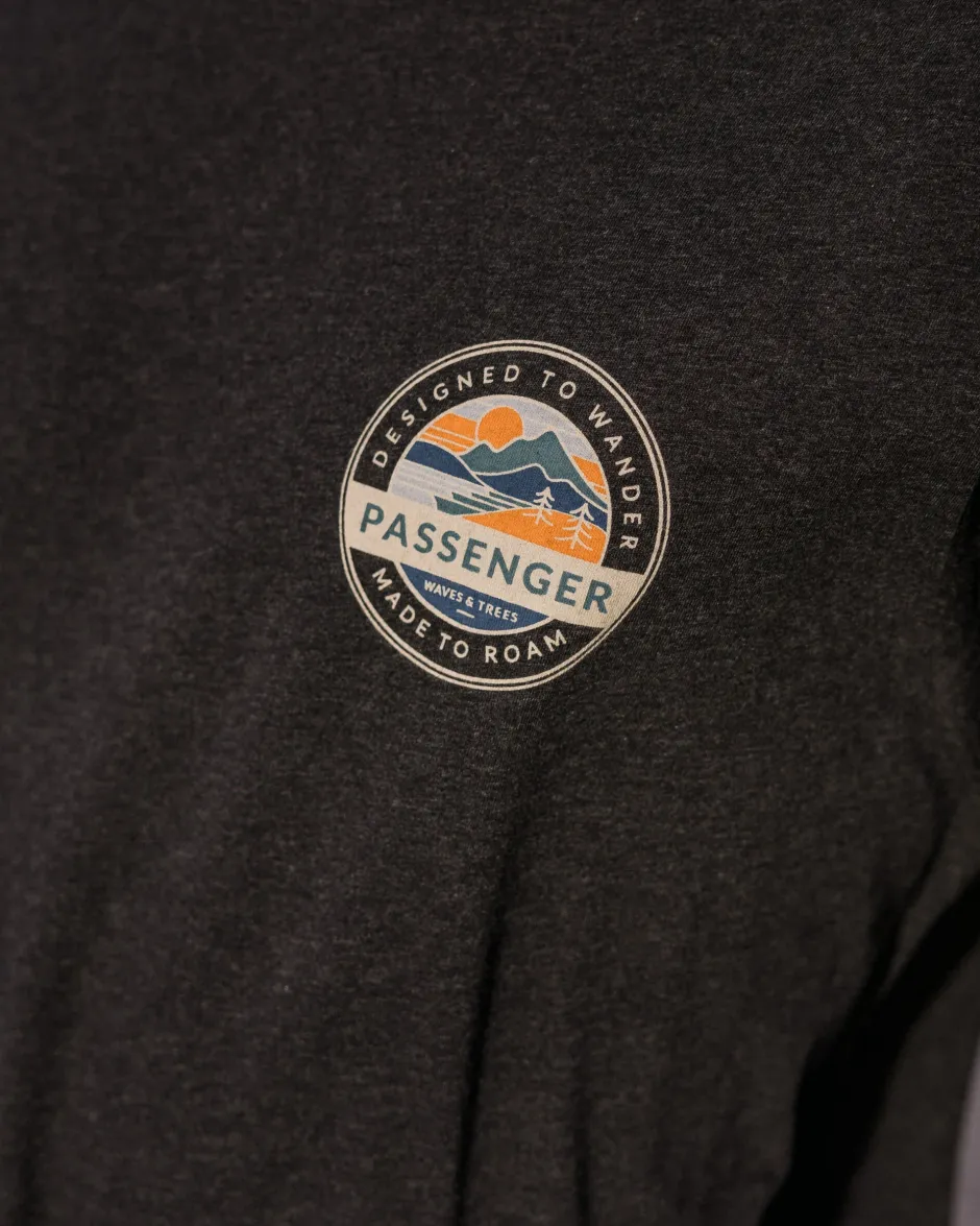 T-Shirts & Tank Tops|Men's Outlet>Passenger Odyssey Organic Cotton T-Shirt Ebony Marl