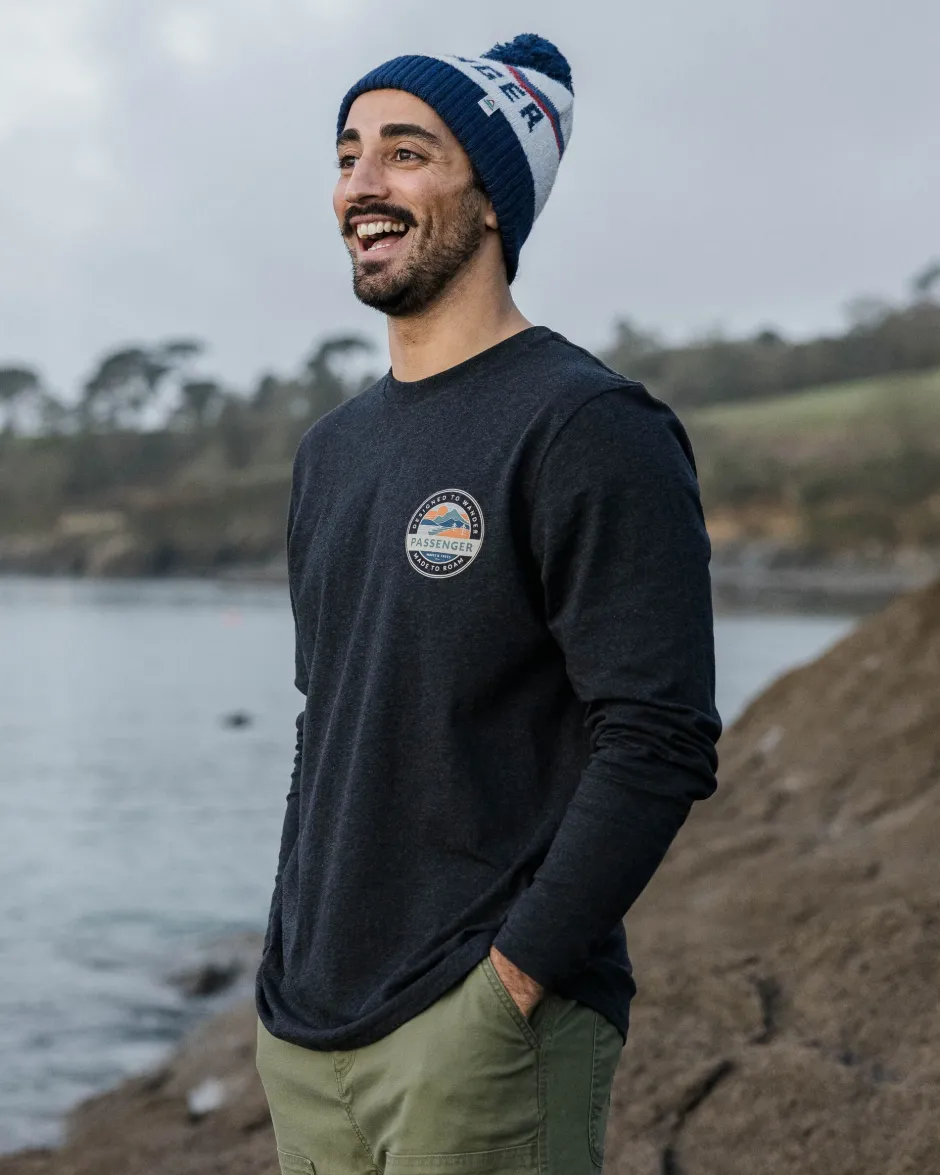 T-Shirts & Tank Tops|Men's Outlet>Passenger Odyssey Recycled Cotton LS T-Shirt Ebony Marl