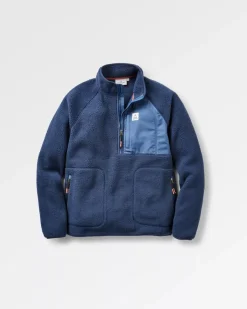 Fleece|Fleece>Floris van Bommel Offgrid 2.0 Recycled Sherpa Fleece Rich Navy