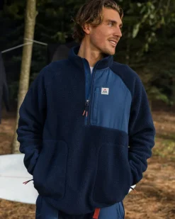 Fleece|Fleece>Floris van Bommel Offgrid 2.0 Recycled Sherpa Fleece Rich Navy