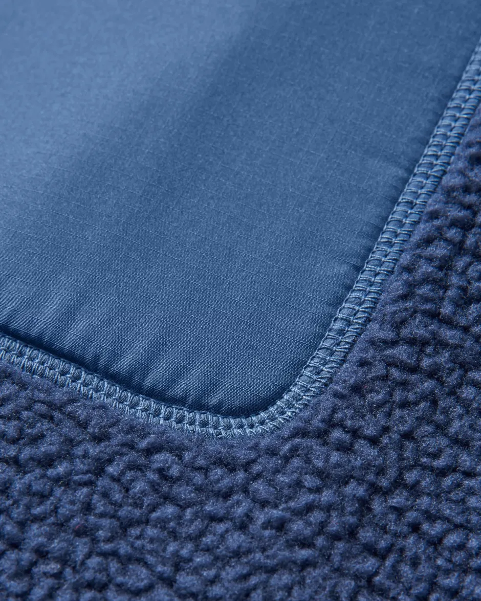 Pants|Men's Outlet>Floris van Bommel Offgrid Recycled Sherpa Fleece Jogger Rich Navy