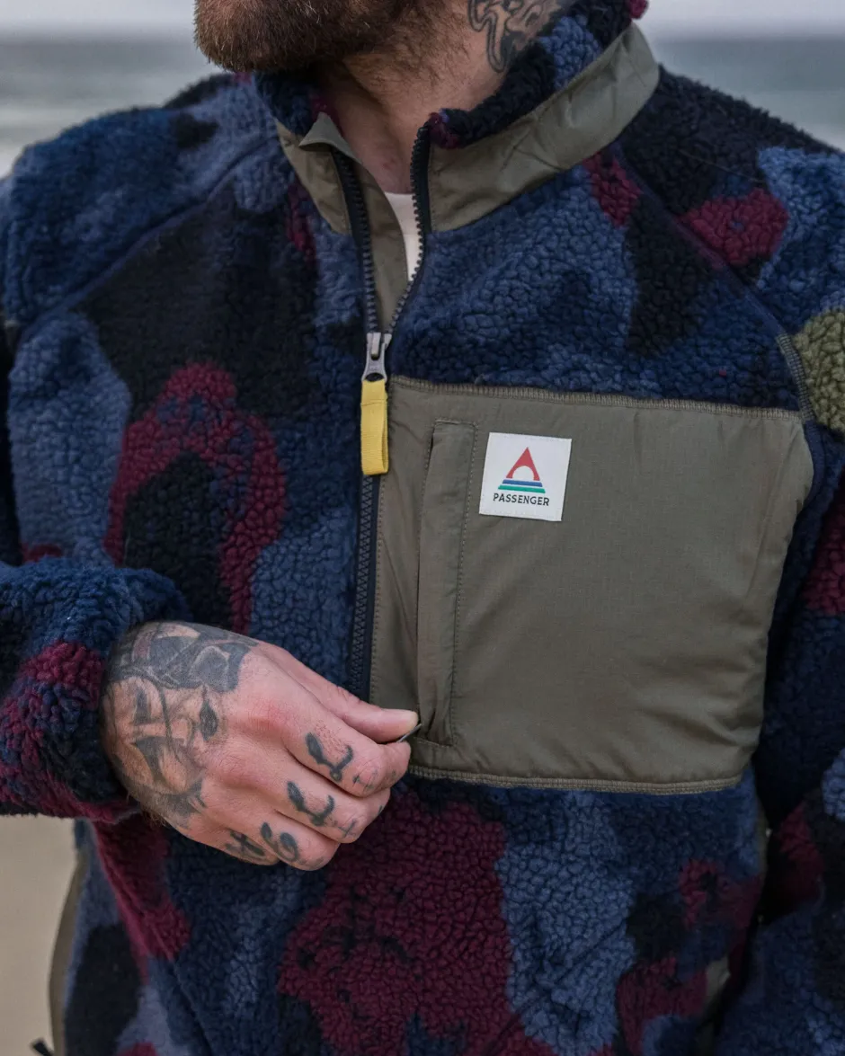 Fleece|Fleece>Passenger Offroad Recycled Sherpa 1/2 Zip Fleece Sycamore Pattern