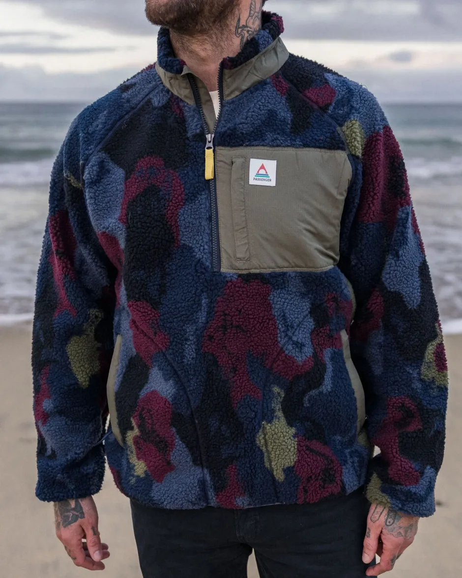 Fleece|Fleece>Passenger Offroad Recycled Sherpa 1/2 Zip Fleece Sycamore Pattern