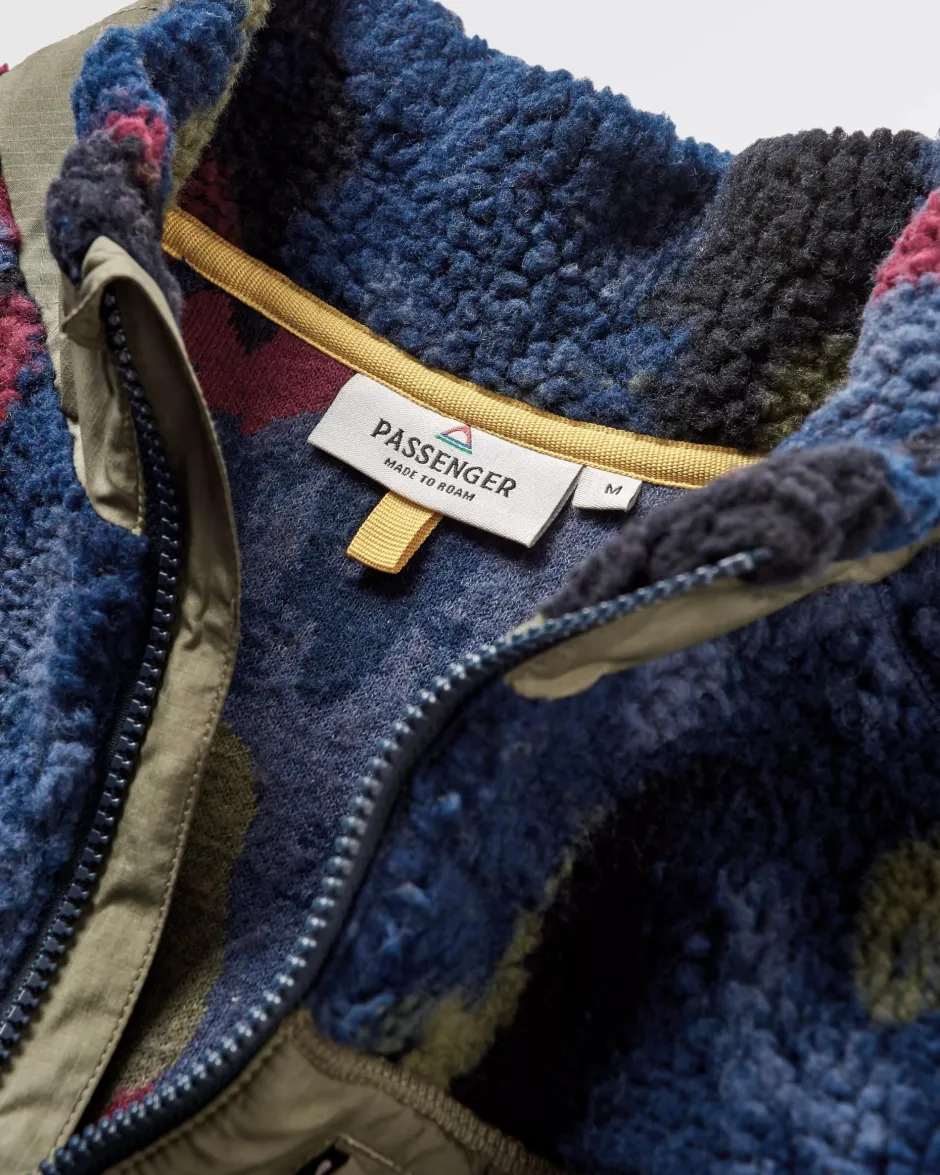 Fleece|Fleece>Passenger Offroad Recycled Sherpa 1/2 Zip Fleece Sycamore Pattern