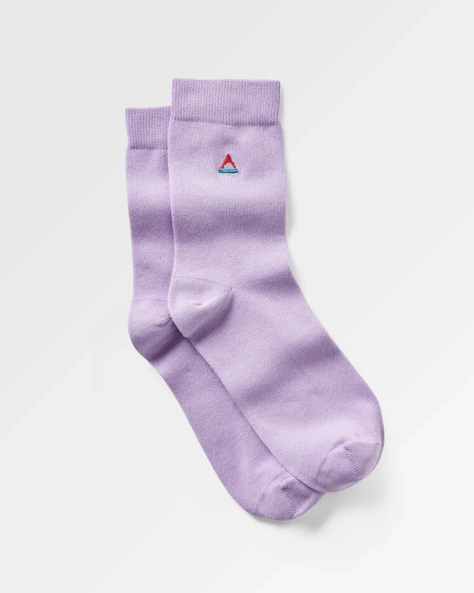 Socks|Socks>Passenger Organic Crew Socks Dusty Lilac
