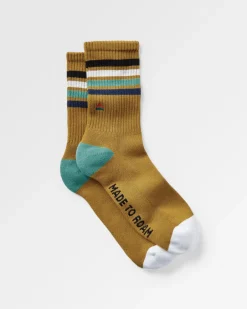 Socks|Socks>Floris van Bommel Organic Midweight Crew Socks Mustard Yellow