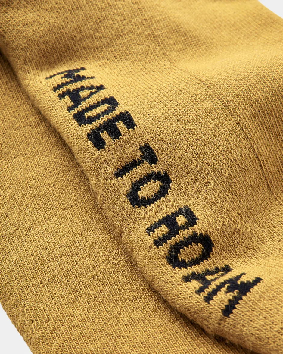 Socks|Socks>Floris van Bommel Organic Midweight Crew Socks Mustard Yellow