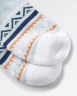 Socks|Socks>Passenger Organic Midweight Patterned Socks Blue Fog
