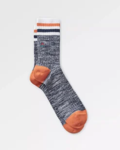 Socks|Socks>Floris van Bommel Organic Midweight Rib Socks Navy