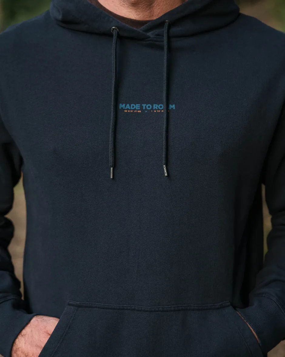 Hoodies & Sweatshirts|Men's Outlet>Passenger Pace Recycled Cotton Hoodie Deep Navy
