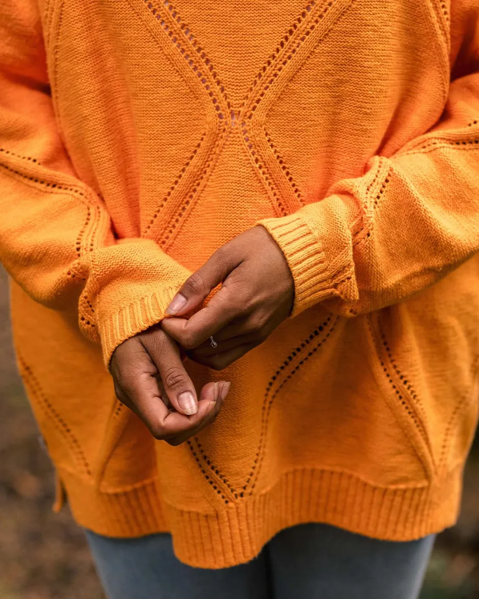 Knitwear|Women's Outlet>Passenger Palm Organic Oversized Knitted Jumper Apricot
