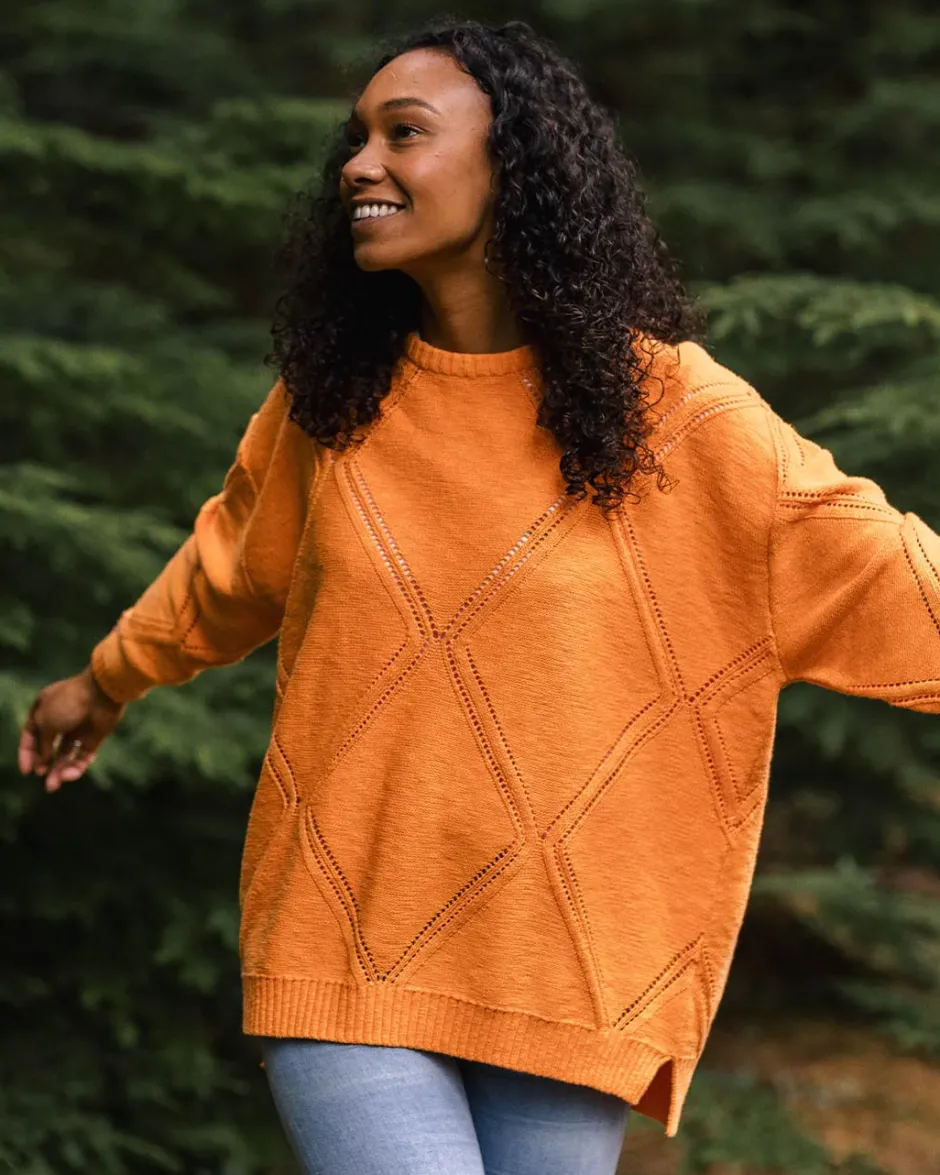 Knitwear|Women's Outlet>Passenger Palm Organic Oversized Knitted Jumper Apricot