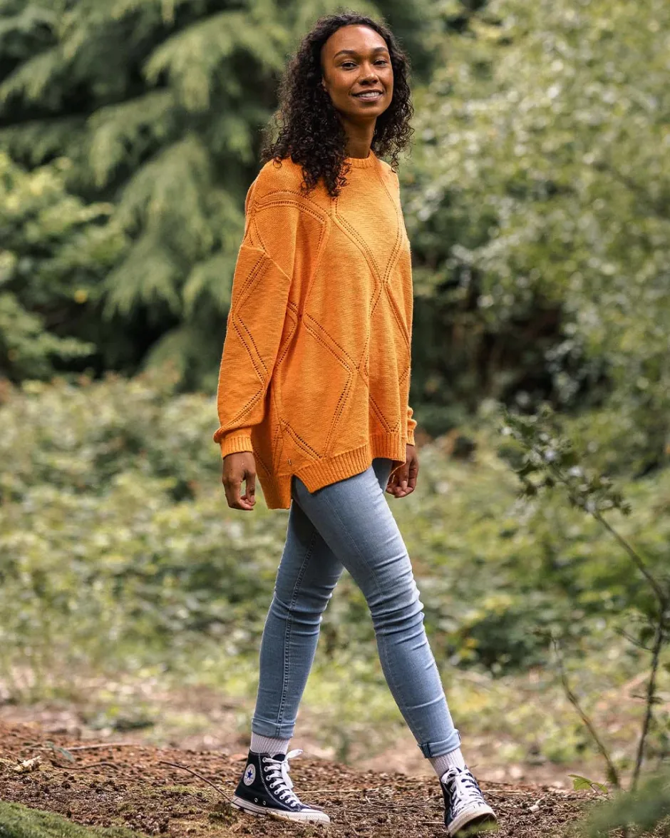 Knitwear|Women's Outlet>Passenger Palm Organic Oversized Knitted Jumper Apricot
