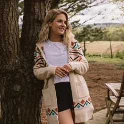 Knitwear|Best Sellers>Passenger Palumbo Hooded Cardigan Off White