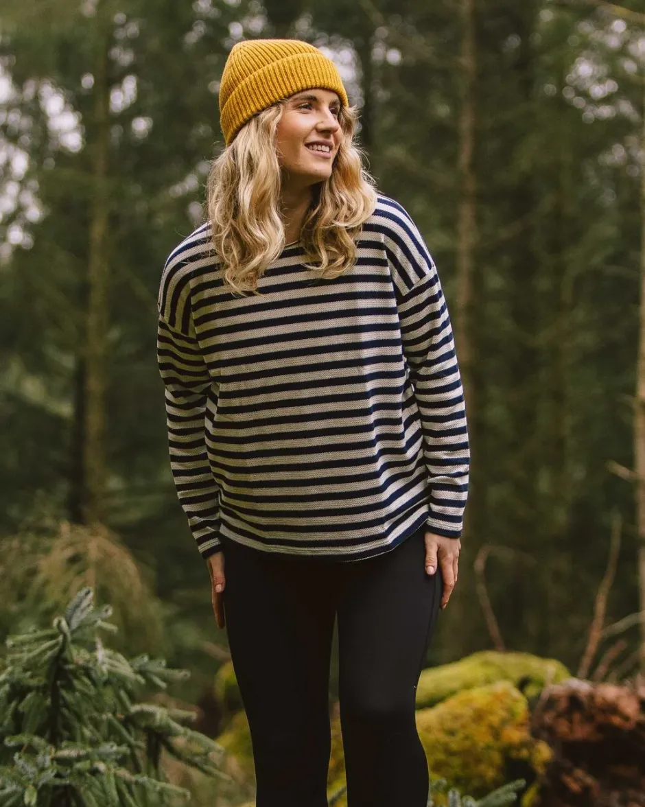 Tops & T-Shirts|Winter Road Trip Essentials>Passenger Panorama Striped LS T-Shirt Deep Navy