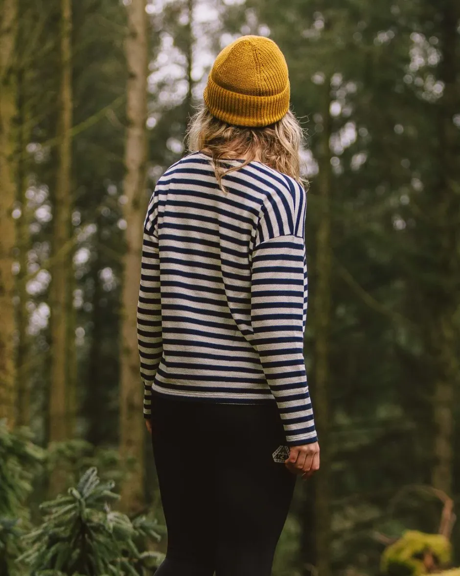 Tops & T-Shirts|Winter Road Trip Essentials>Passenger Panorama Striped LS T-Shirt Deep Navy