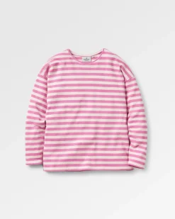 Tops & T-Shirts>Passenger Panorama Striped LS T-Shirt Mauve Haze Stripe