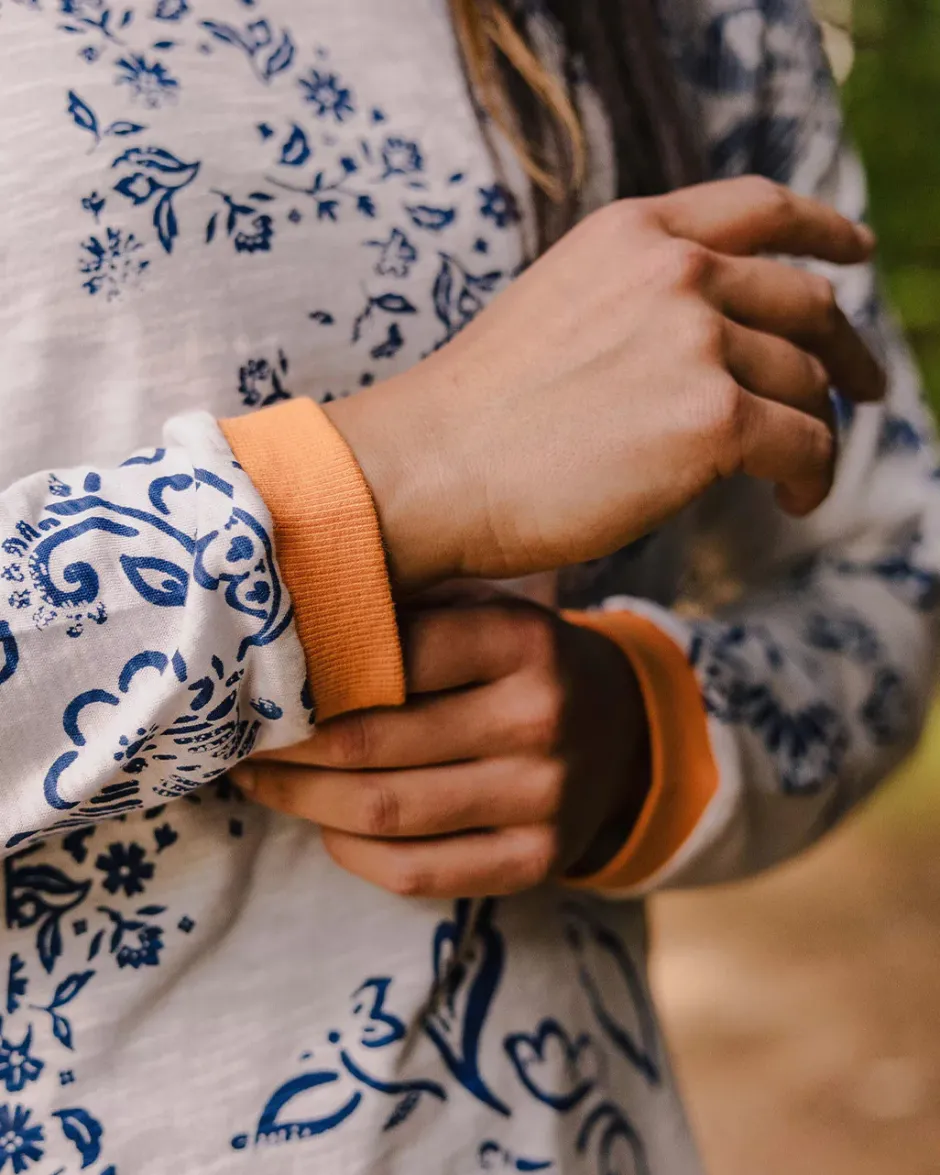 Tops & T-Shirts|Women's Outlet>Passenger Patchwork Recycled Cotton LS T-Shirt Off White