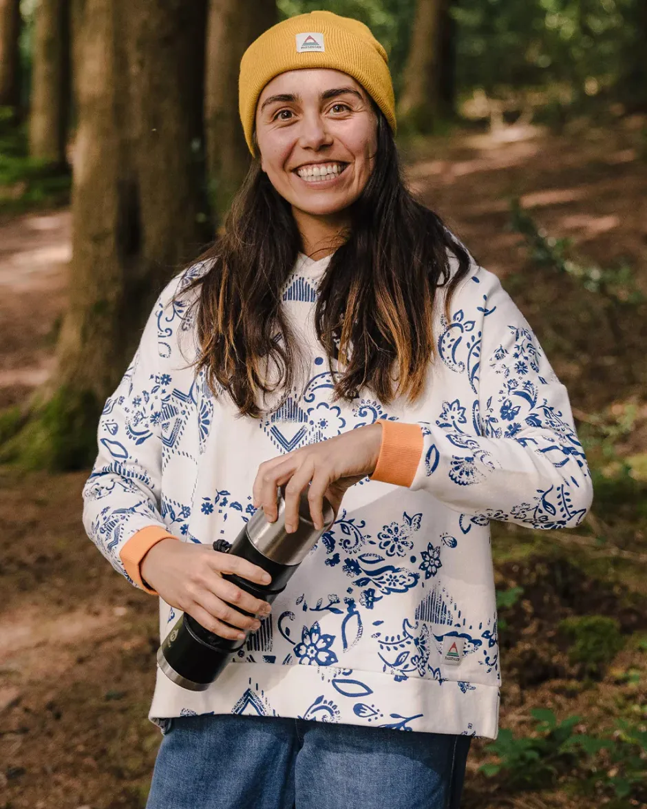 Hoodies & Sweatshirts|Women's Outlet>Passenger Patchwork Recycled Cotton Hoodie Off White