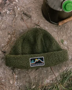 Beanies|Beanies>Floris van Bommel Peak Recycled Sherpa Beanie Khaki