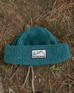 Accessories|Beanies>Floris van Bommel Peak Recycled Sherpa Beanie Mediterranean