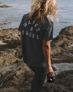 Tops & T-Shirts>Passenger Penida Recycled Cotton T-Shirt Faded Black
