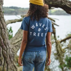Tops & T-Shirts|Women's Outlet>Passenger Penida Recycled Cotton T-Shirt Dark Denim