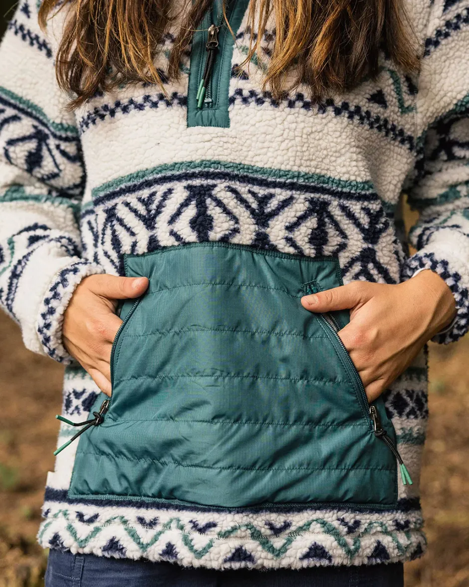 Fleece|Fleece>Passenger Perouse Recycled Deep-Pile Sherpa Fleece Homespun Stripe Off White