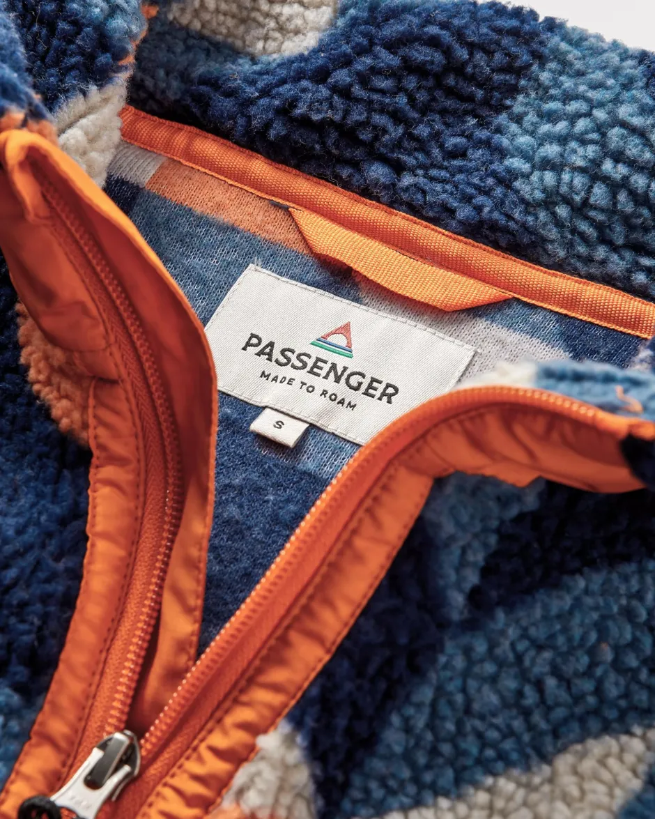 Fleece|Fleece>Passenger Perouse Recycled Deep-Pile Sherpa Fleece Homespun Dark Denim