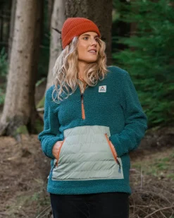Fleece|Fleece>Passenger Perouse Recycled Polar-Lined Sherpa Fleece Mediterranean