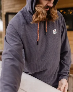 Hoodies & Sweatshirts|Fleece>Passenger Point Recycled Fleece Hoodie Charcoal