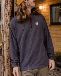 Hoodies & Sweatshirts|Fleece>Passenger Point Recycled Fleece Hoodie Charcoal