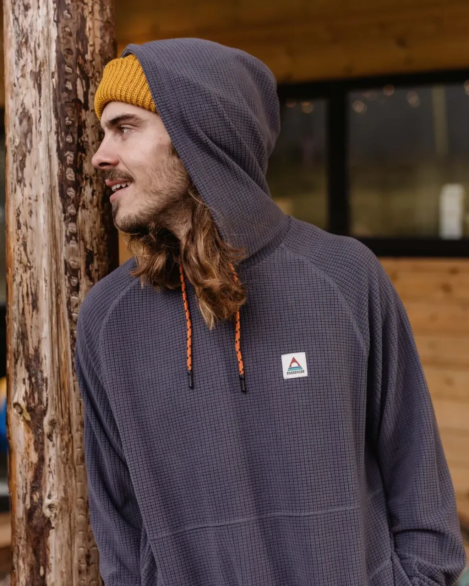 Hoodies & Sweatshirts|Fleece>Passenger Point Recycled Fleece Hoodie Charcoal