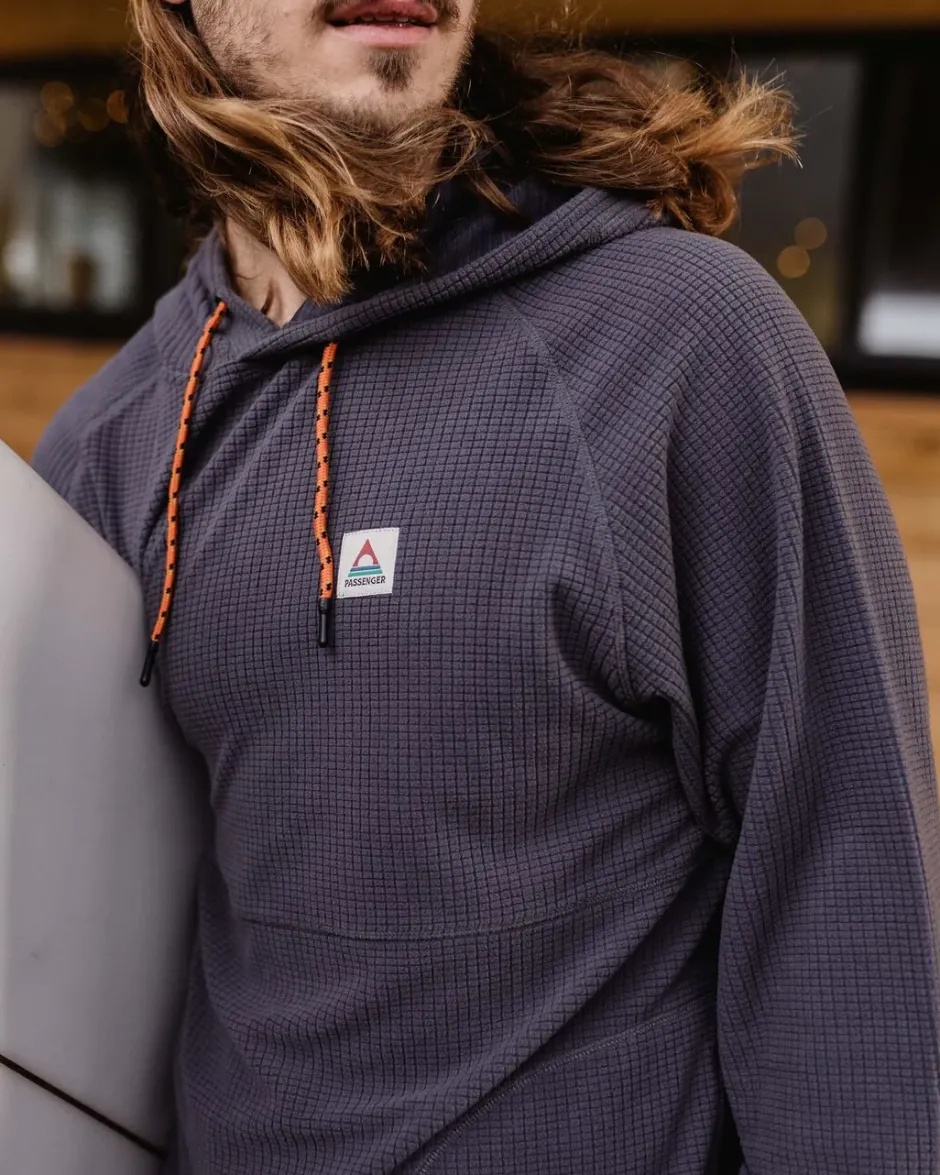 Hoodies & Sweatshirts|Fleece>Passenger Point Recycled Fleece Hoodie Charcoal