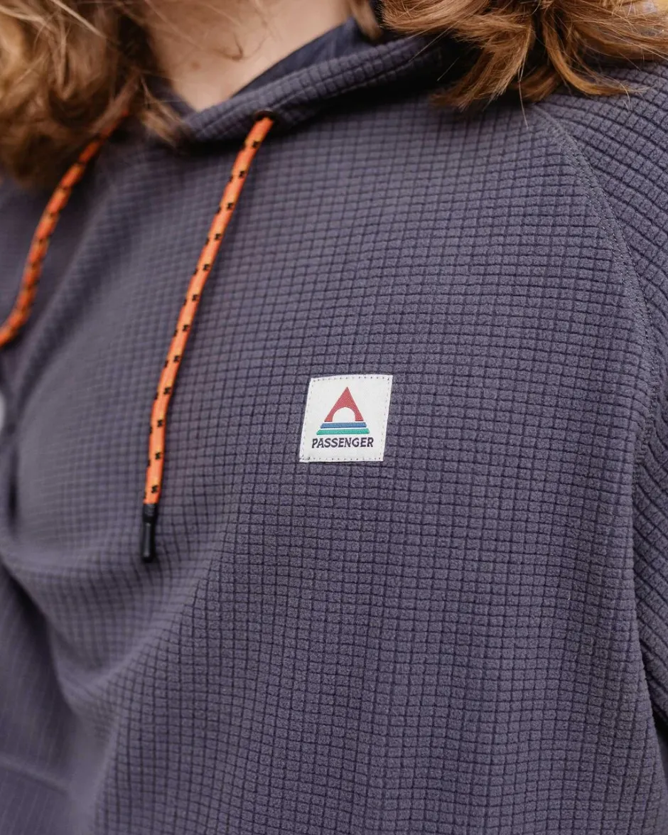 Hoodies & Sweatshirts|Fleece>Passenger Point Recycled Fleece Hoodie Charcoal