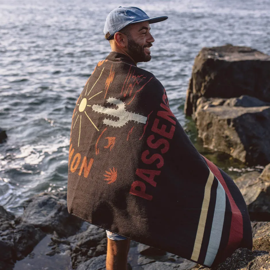 Towels>Floris van Bommel Portland Beach Recycled Towel Faded Black