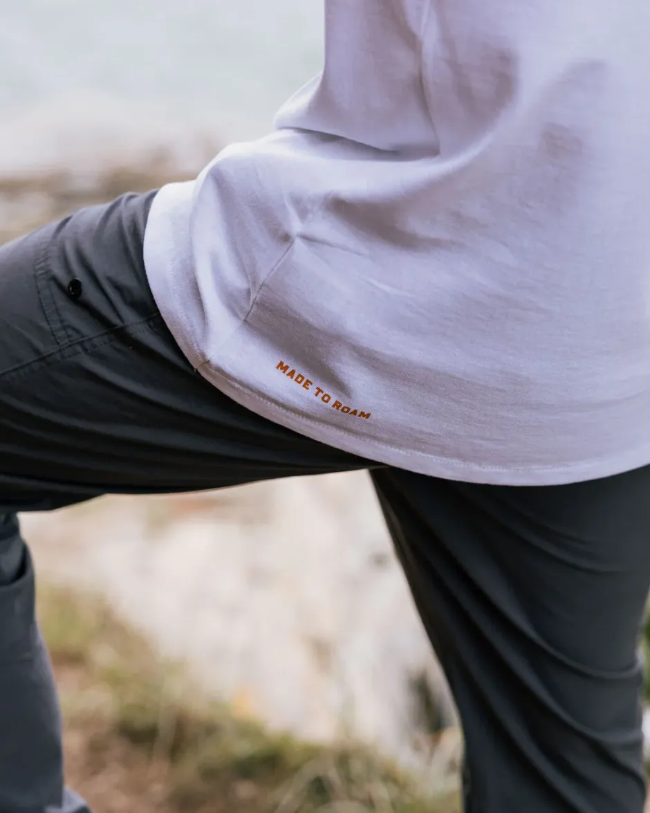 T-Shirts & Tank Tops|Men's Outlet>Passenger Purpose Recycled Cotton Ls T-Shirt Sunrise Orange/White