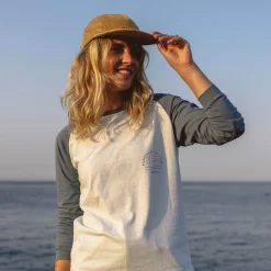 Tops & T-Shirts|Women's Outlet>Passenger Rainbow Recycled Cotton LS T-Shirt Stone Blue