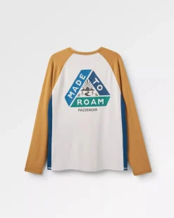 T-Shirts & Tank Tops|Activewear>Passenger Range Recycled Active LS T-shirt Dusty Ochre/ Vintage White
