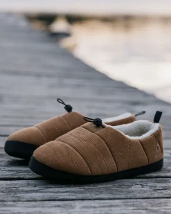 Accessories|Men's Outlet>Floris van Bommel Recharge Corduroy Hut Slipper Coconut