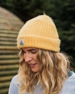 Beanies|Beanies>Floris van Bommel Redwood Fleece Lined Recycled Beanie Ochre Yellow