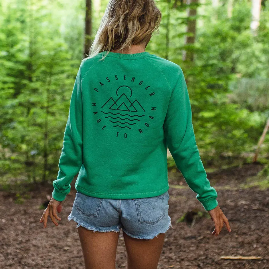 Hoodies & Sweatshirts|Best Sellers>Passenger Remote Recycled Cotton Sweatshirt Green Spruce