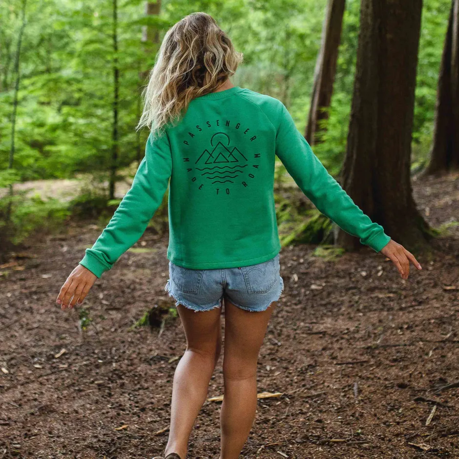 Hoodies & Sweatshirts|Best Sellers>Passenger Remote Recycled Cotton Sweatshirt Green Spruce