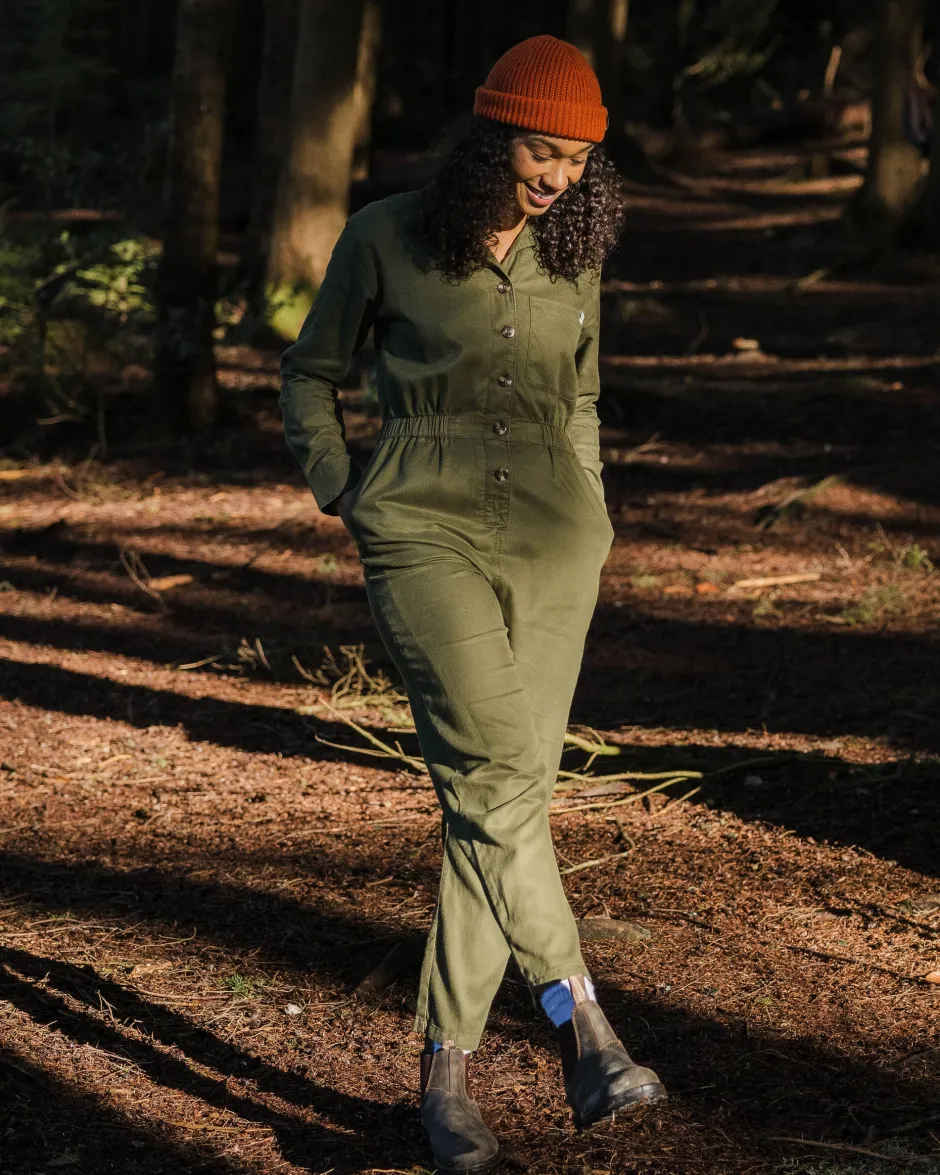 Jumpsuits & Playsuits|Dungarees & Pants>Passenger Resonate Organic Cotton Boiler Suit Khaki