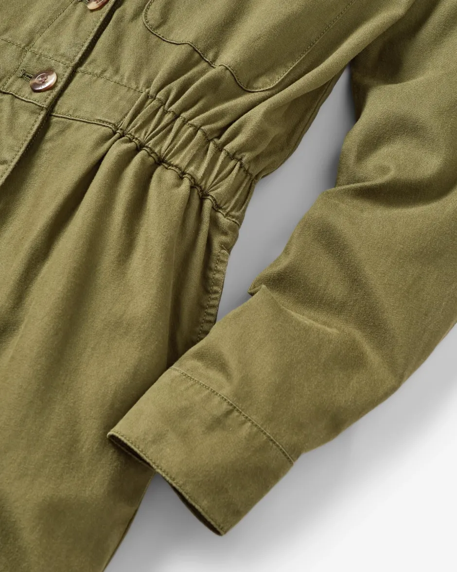 Jumpsuits & Playsuits|Dungarees & Pants>Passenger Resonate Organic Cotton Boiler Suit Khaki